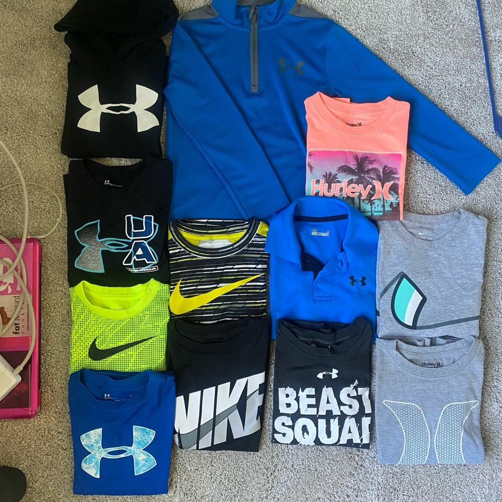 Boys size 6-7 UA/Nike Lot